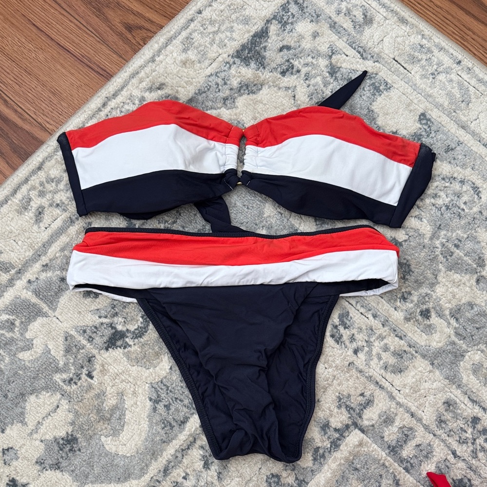 PQ Swim Red and White Bikini